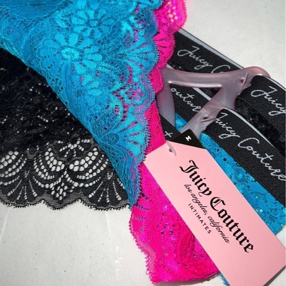 3pcs Juicy Couture Lace Cheeky Panty - Picture 9 of 9